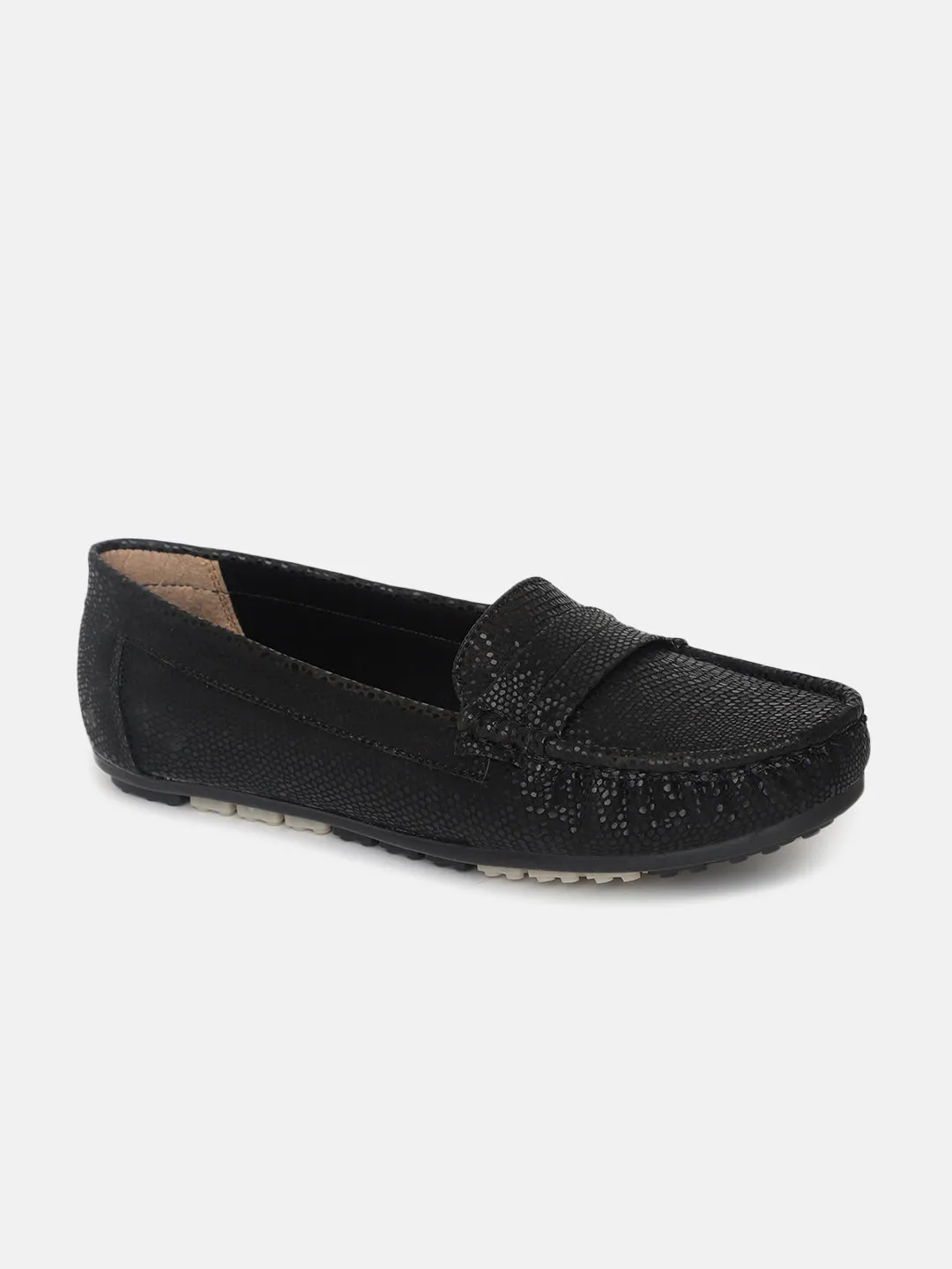 Textured PU Penny Loafers