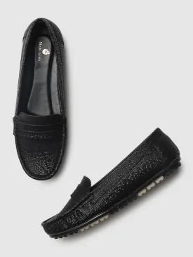 Textured PU Penny Loafers