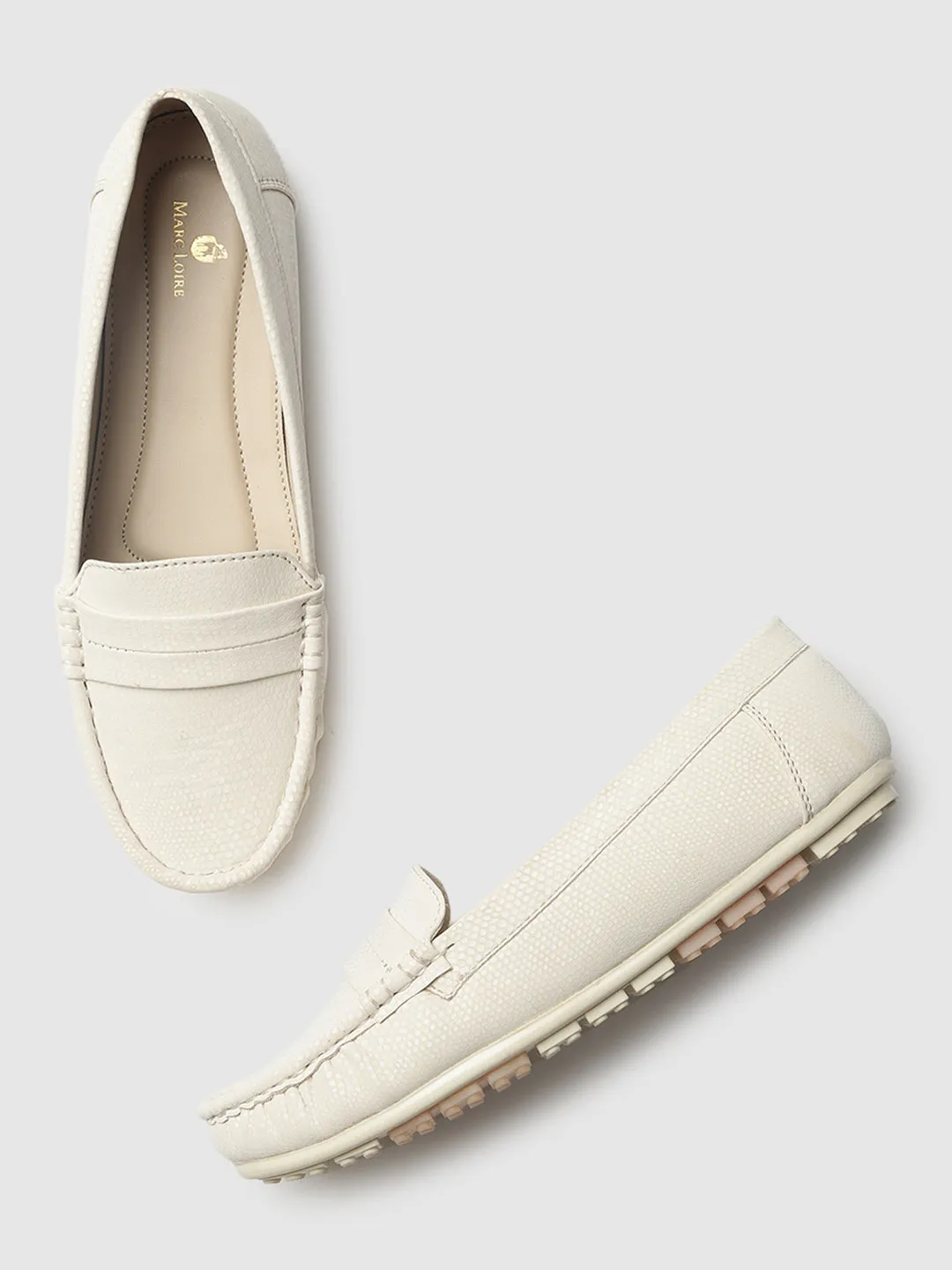 Textured PU Penny Loafers