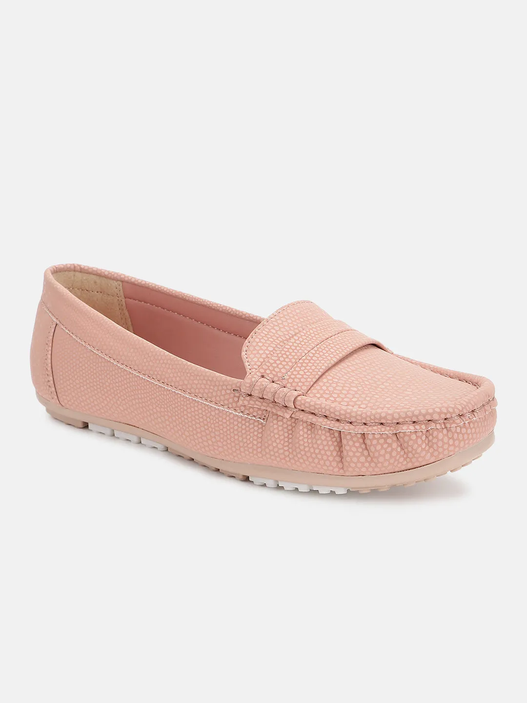 Textured PU Penny Loafers