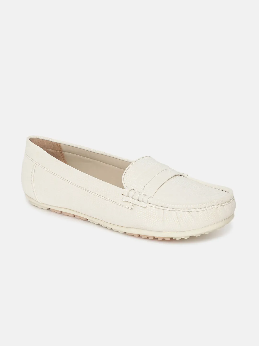 Textured PU Penny Loafers