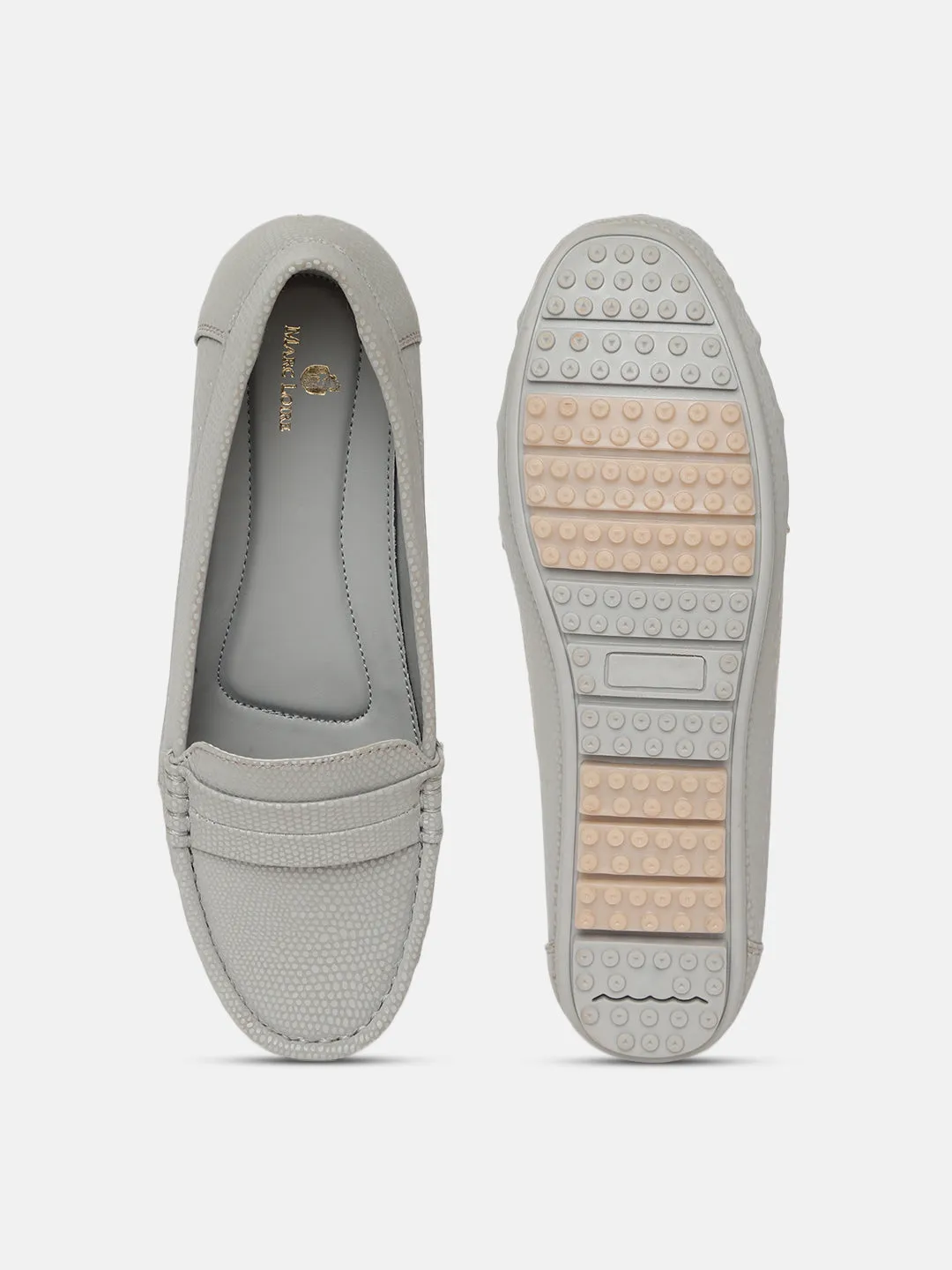 Textured PU Penny Loafers