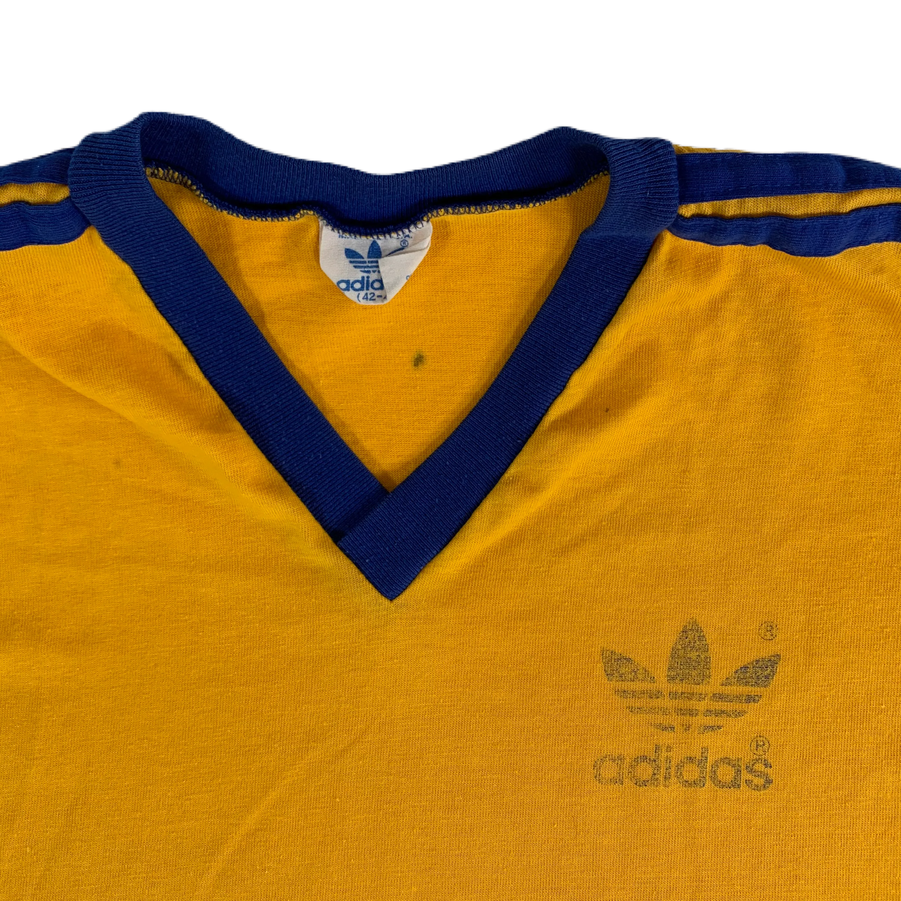 Vintage Adidas "Gold" V-Neck Ringer