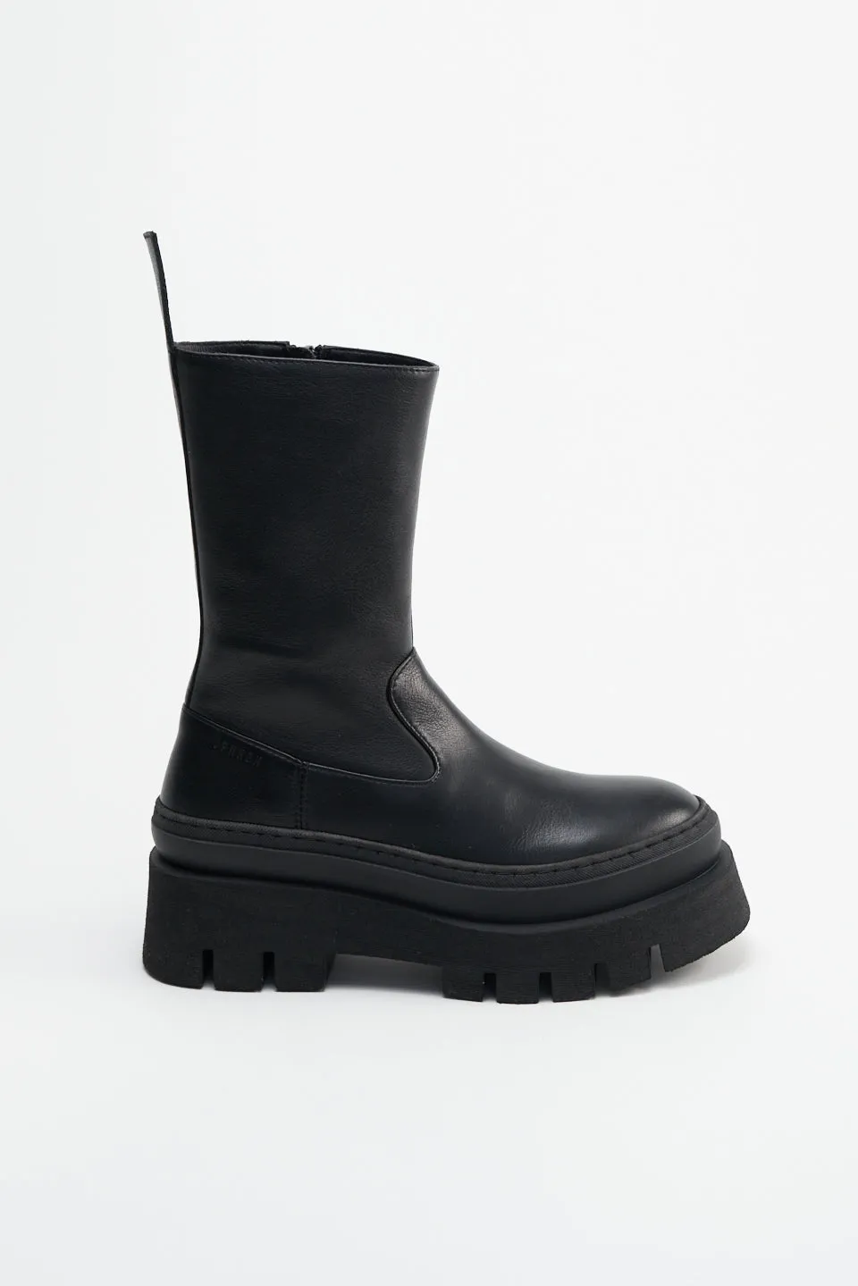 Vitello All Black Leather Boots