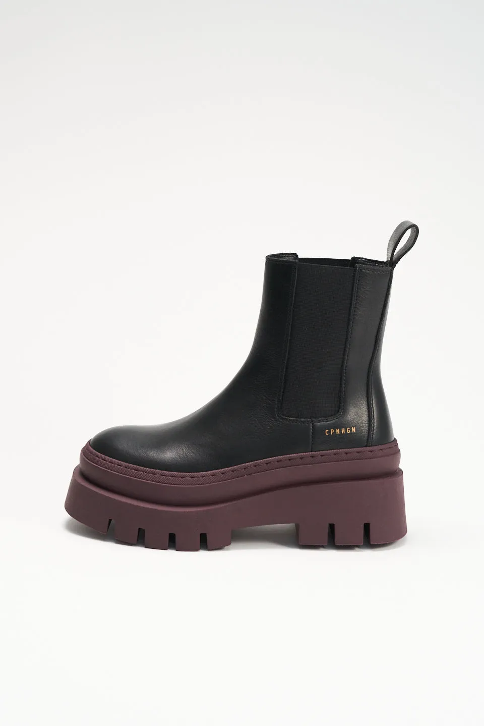 Vitello Black Bordeaux Chelsea Boots