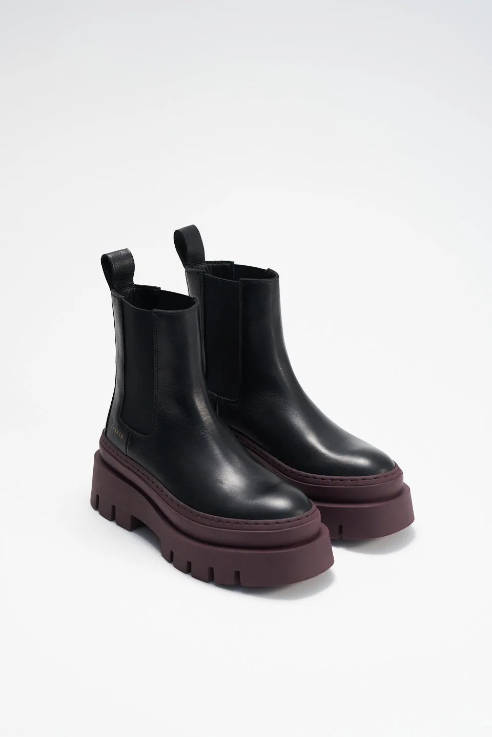 Vitello Black Bordeaux Chelsea Boots