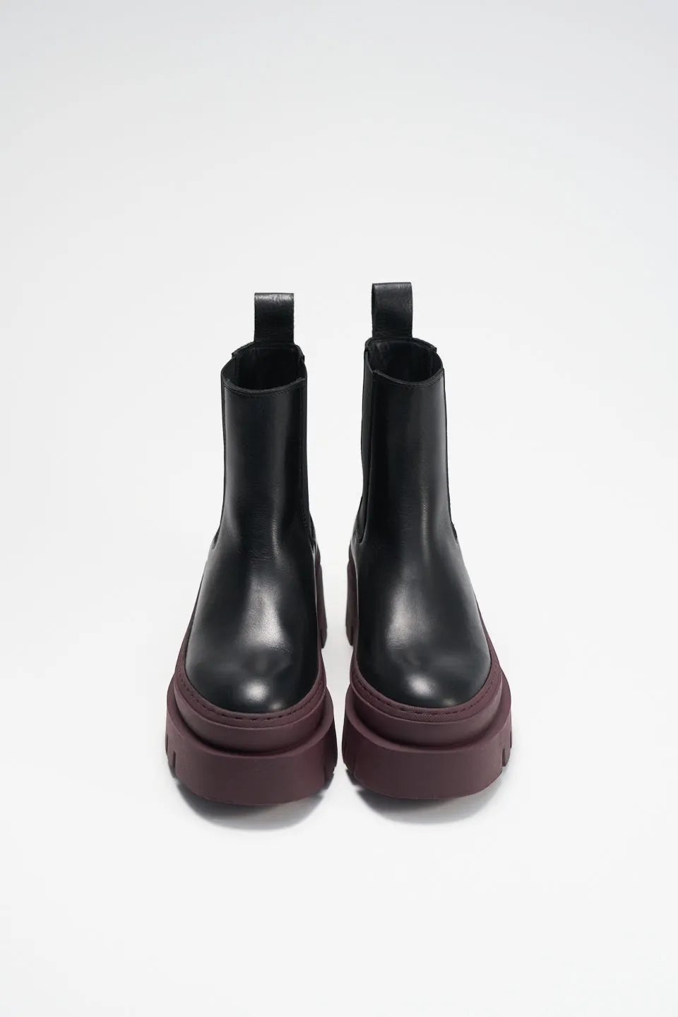 Vitello Black Bordeaux Chelsea Boots