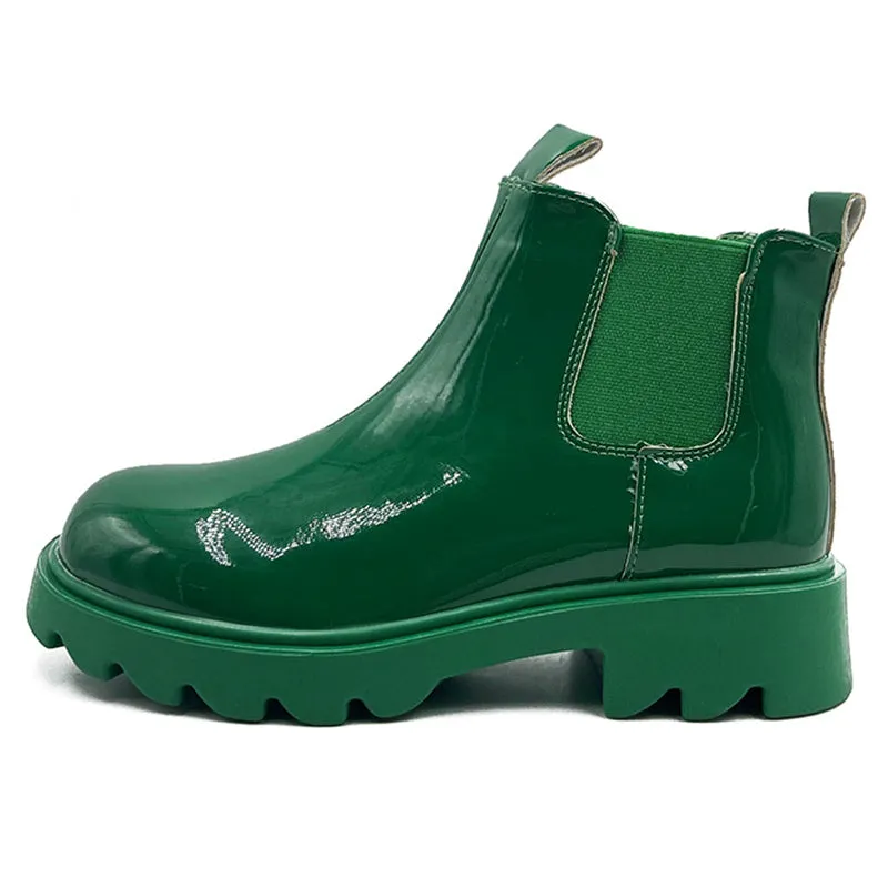 Warm Slip on Platform Waterproof Ankle Boots