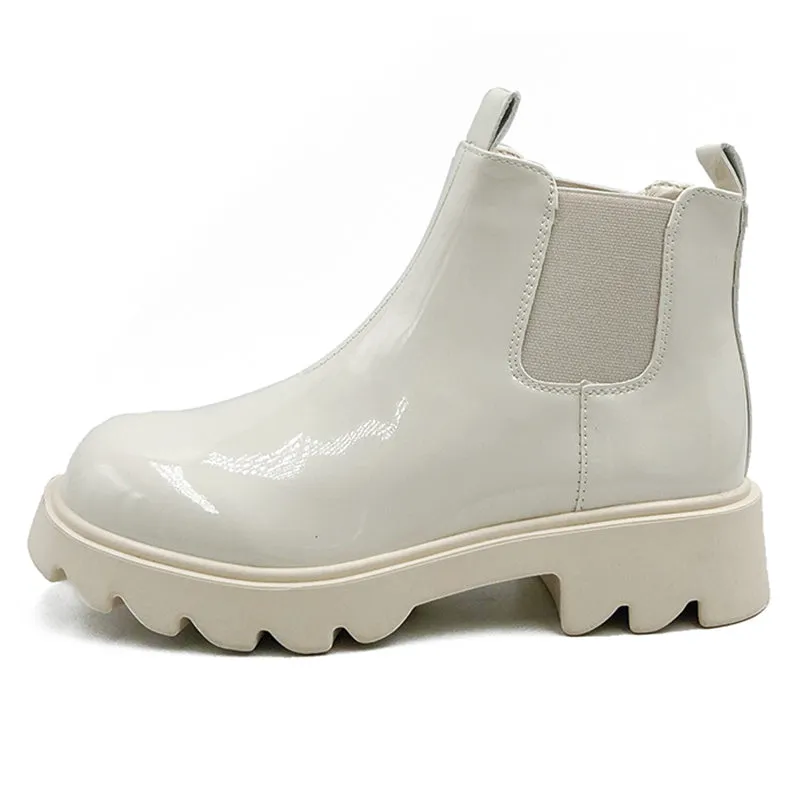 Warm Slip on Platform Waterproof Ankle Boots