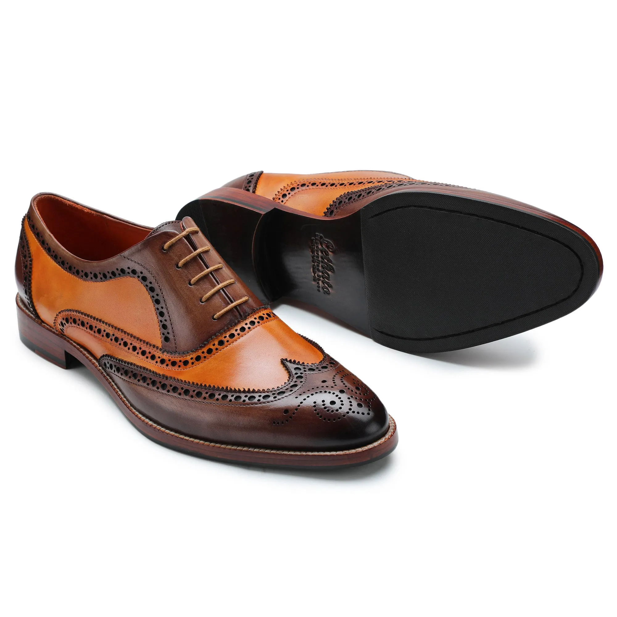 Wingtip Brogue Oxford - Brown & Orange