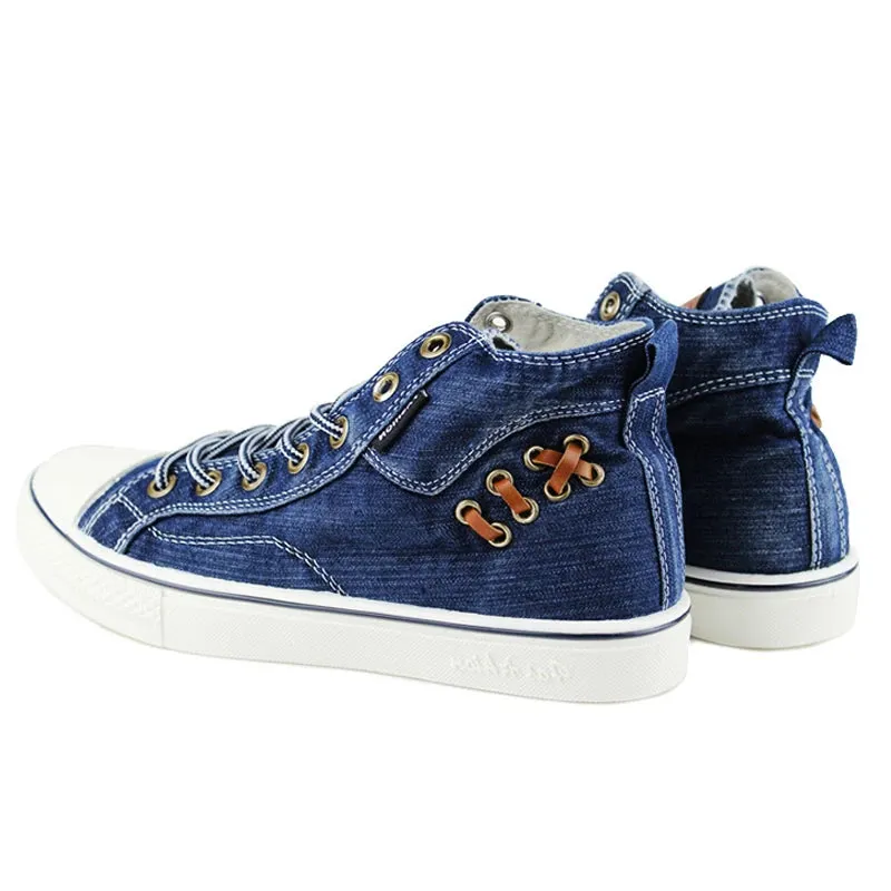 Women's Classic Vintage Style Canvas Denim High Top Sneakers