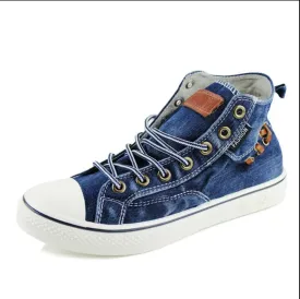 Women's Classic Vintage Style Canvas Denim High Top Sneakers