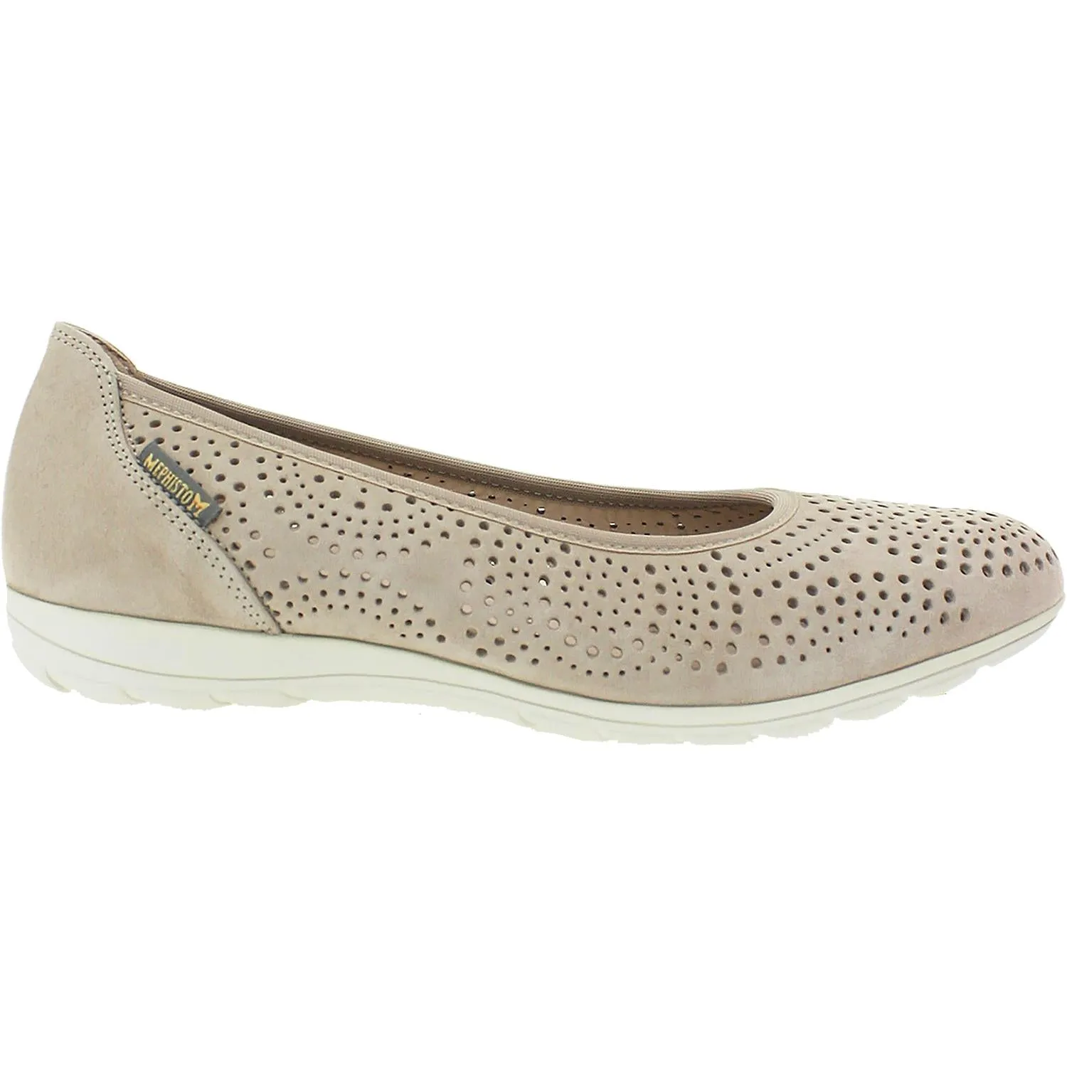 Women's Mephisto Elsie Perf Light Taupe Bucksoft Nubuck