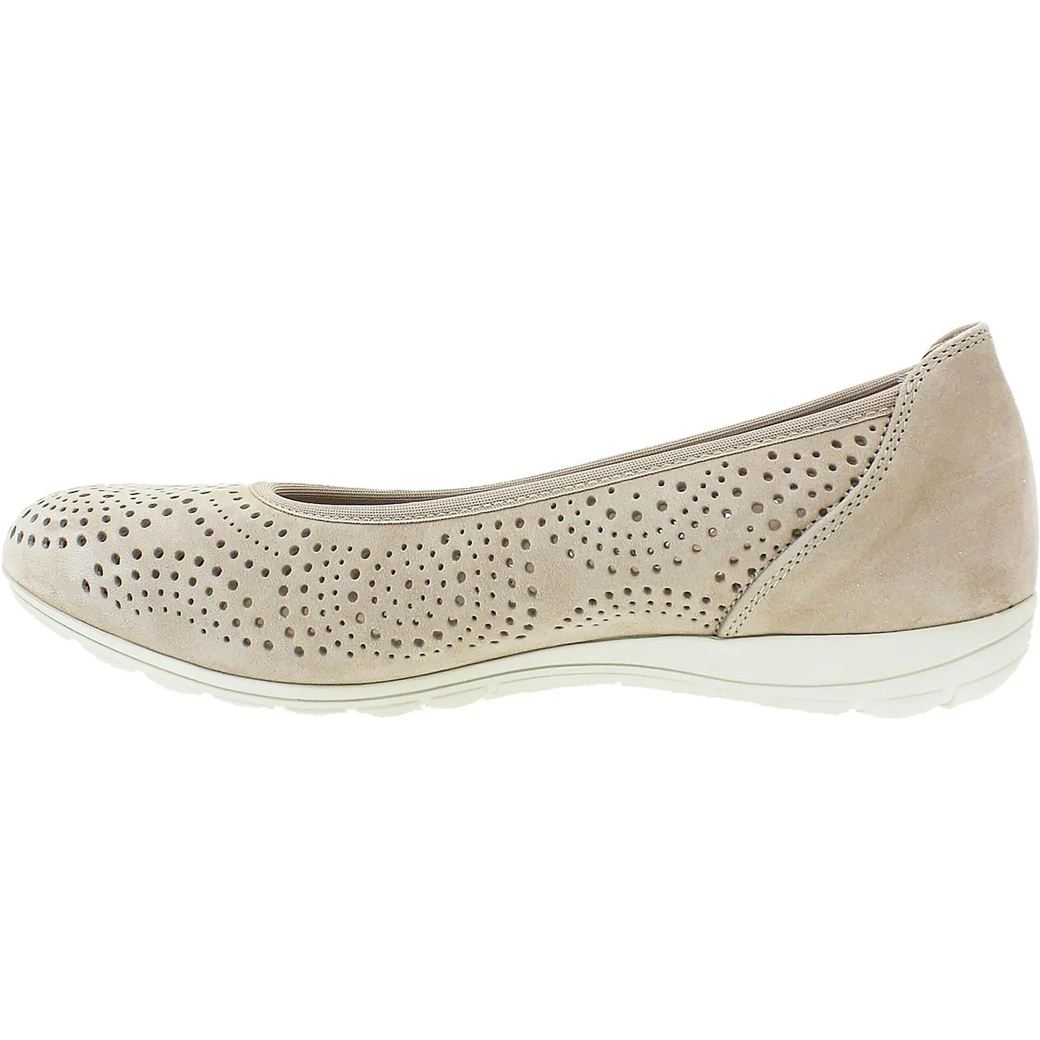 Women's Mephisto Elsie Perf Light Taupe Bucksoft Nubuck